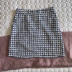 Loft blue and white checkered skirt (4p)